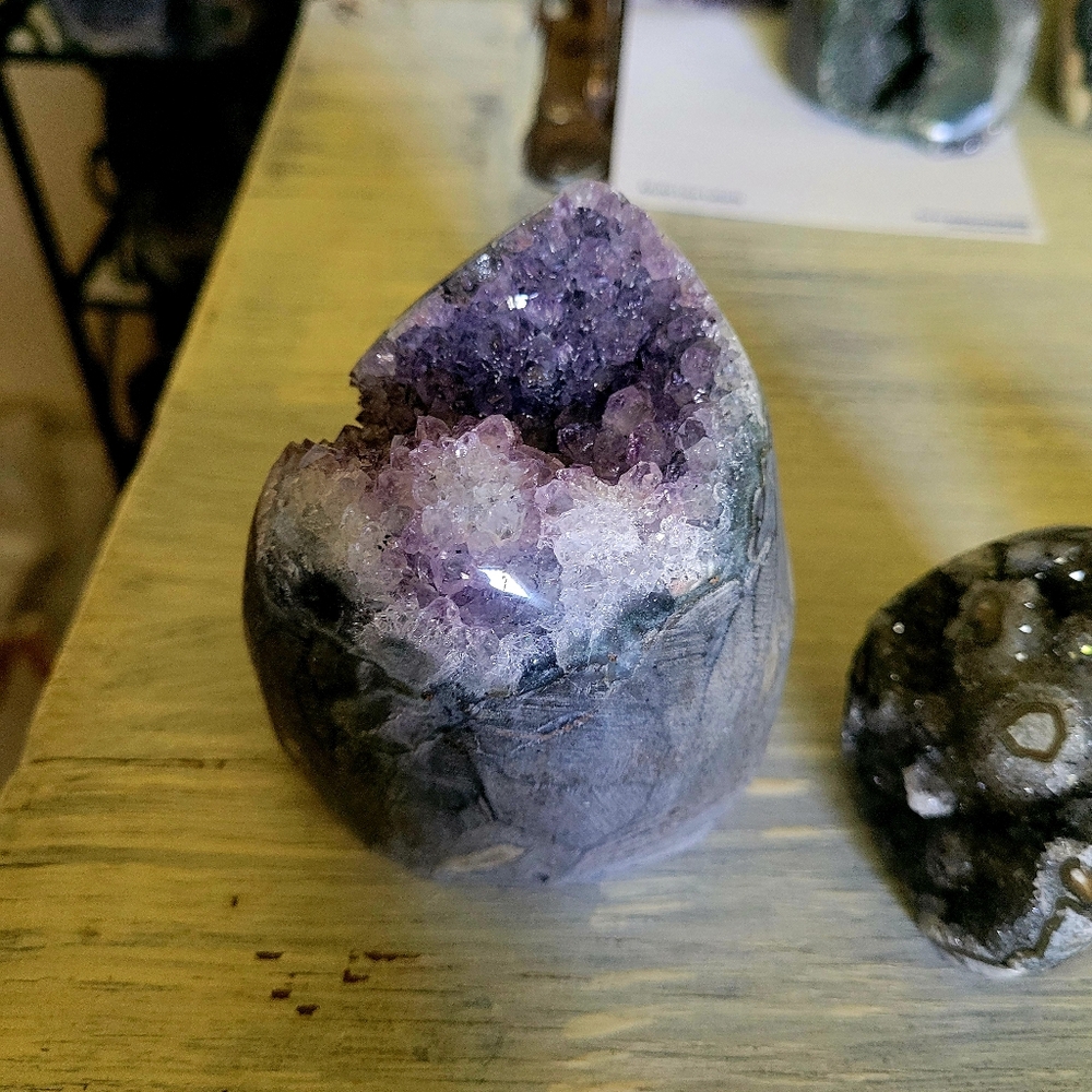 Uraguayan Amythyst Druzy Freeform 3pc Set - Picture 7 of 7